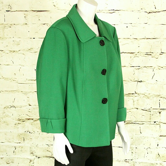 NWOT / Tahari Green Blazer /18W - Picture 3 of 8